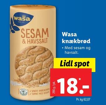 Lidl Wasa knækbrød tilbud