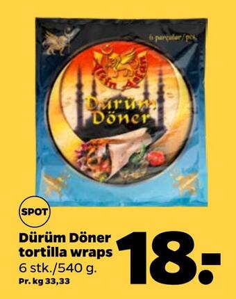 Netto Dürüm döner tortilla wraps tilbud