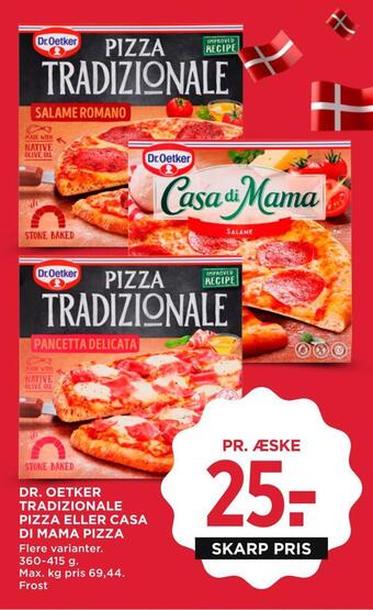MENY Dr. oetker tradizionale pizza eller casa di mama pizza tilbud