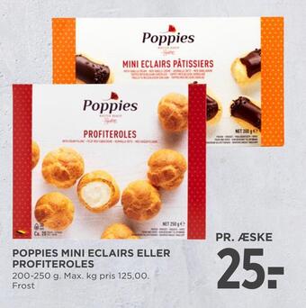 MENY Poppies mini eclairs eller profiteroles tilbud