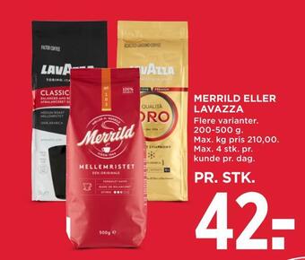 MENY Merrild eller lavazza tilbud