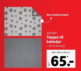 Lidl Tæppe til kæledyr tilbud