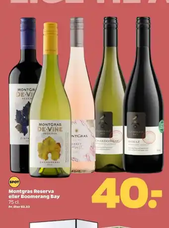 Netto Montgras reserva eller boomerang bay tilbud