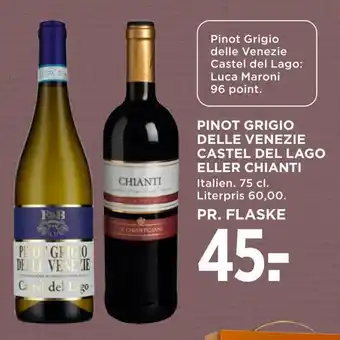 Pinot grigio delle venezie castel del lago eller chianti