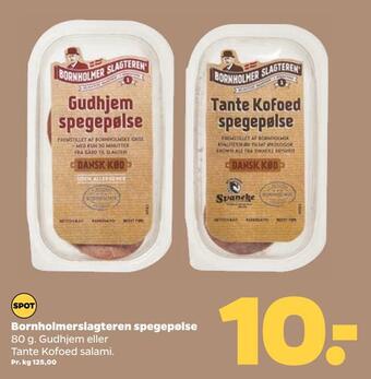 Netto Bornholmerslagteren spegepølse tilbud