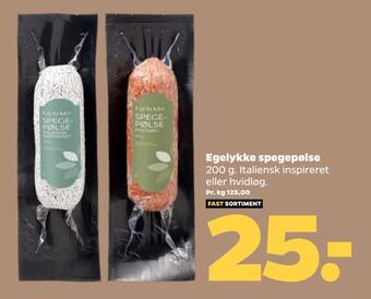 Netto Egelykke spegepølse tilbud