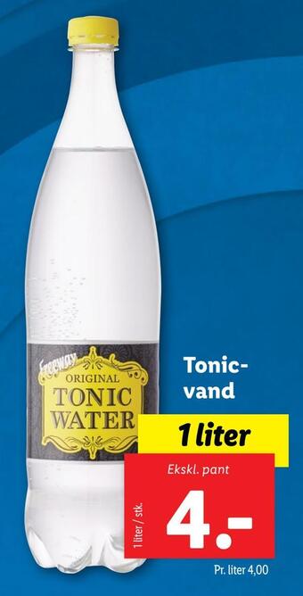 Lidl Tonicvand tilbud