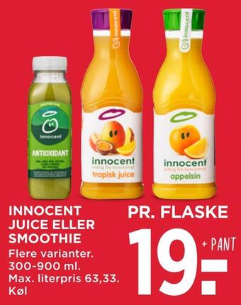 MENY Innocent juice eller smoothie tilbud