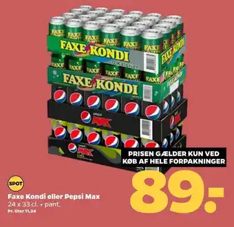 Netto Faxe kondi eller pepsi max tilbud