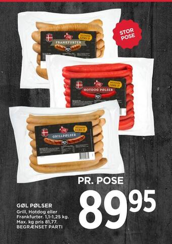 MENY Gøl pølser tilbud