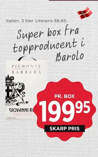 MENY Super box fra topproducent i barolo. tilbud