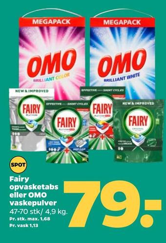 Fairy opvasketabs eller omo vaskepulver
