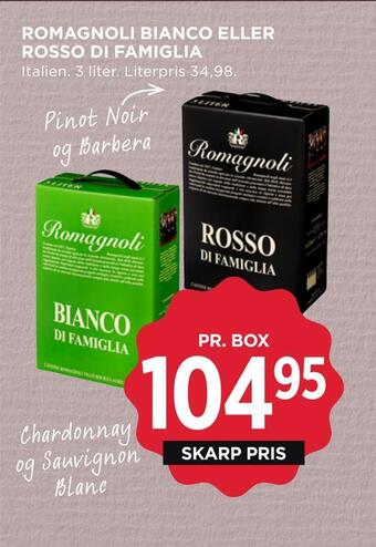 MENY Romagnoli bianco eller rosso di famiglia tilbud