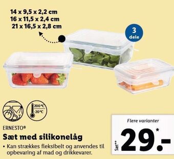 Lidl ERNESTOⓇ Sæt med silikonelåg tilbud