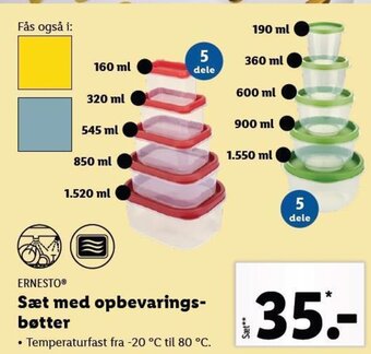 Lidl ERNESTOⓇ Sæt med opbevarings-bøtter tilbud