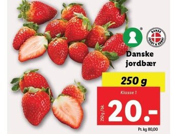 Lidl Danske jordbær tilbud