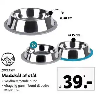 Zoofari madskål af stål