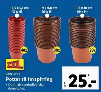 Lidl Parkside potter til forspirring tilbud