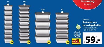 Lidl Ernesto sæt med opbevaringsbøtter tilbud
