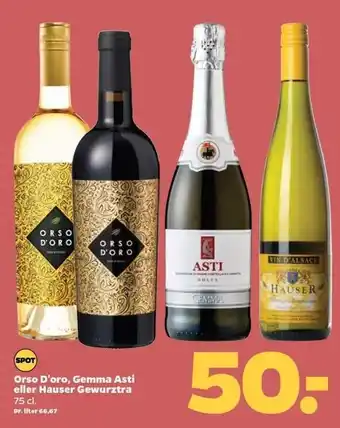 Netto Orso d'oro, gemma asti el. hauser gewurtztra tilbud