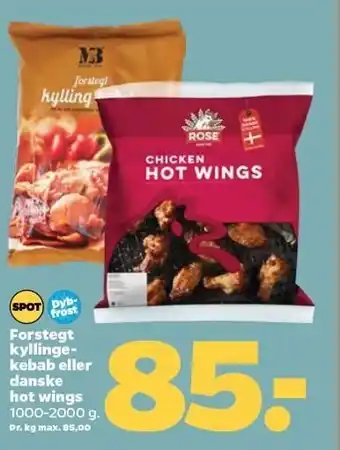 Netto Forstegt kyllingekebab el. danske hot wings tilbud