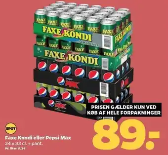 Netto Faxe kondi el. pepsi max tilbud