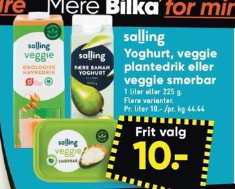Bilka Yoghurt, veggie plantedrik el. veggie smørbar tilbud