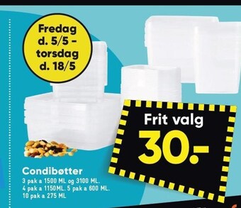 Bilka Condibøtter tilbud