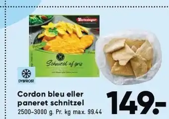 Cordon bleu eller paneret schnitzel