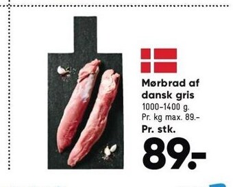 Bilka Mørbrad af dansk gris tilbud