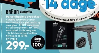 Bilka Braun babyliss personlig pleje produkter tilbud