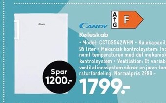 Bilka Candy køleskab tilbud