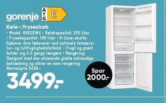 Bilka Gorenje køle-/fryseskab tilbud
