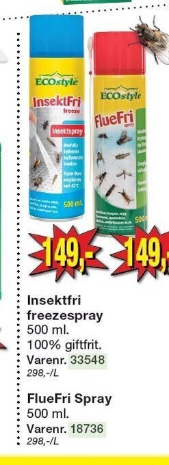 Harald Nyborg Insektfri freezespray el. fluefri spray tilbud
