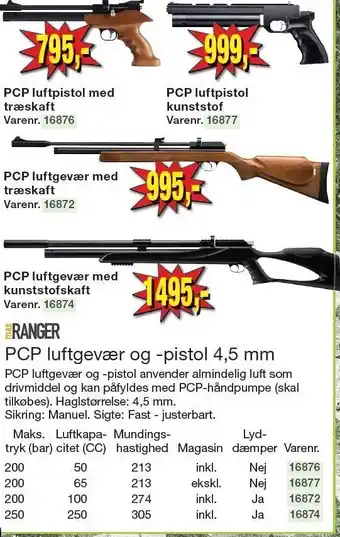 Harald Nyborg Pcp luftgevær og - pistol tilbud