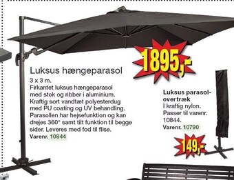 Luksus hængeparasol