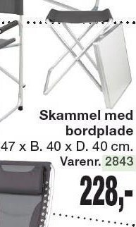 Harald Nyborg Skammel m. bordplade tilbud