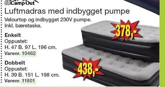 Harald Nyborg Luftmadras m. indbygget pumpe tilbud