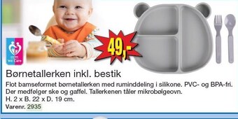 Børnetallerken inkl. bestik