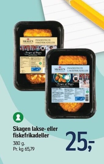 Føtex Skagen lakse- eller fiskefrikadeller tilbud