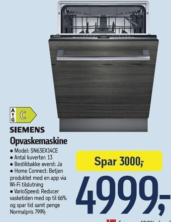 Føtex Siemens opvaskemaskine tilbud
