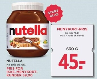 MENY Nutella tilbud
