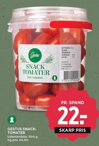 MENY Gestus snacktomater tilbud
