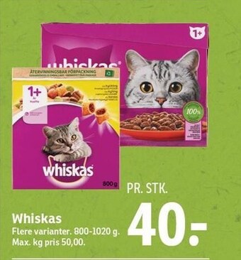 SPAR Whiskas tilbud