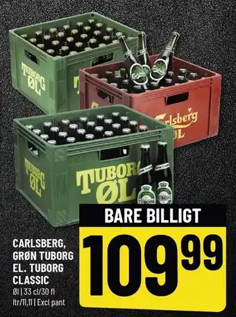 Løvbjerg Carlsberg, grøn tuborg el. tuborg classic 30 fl. tilbud