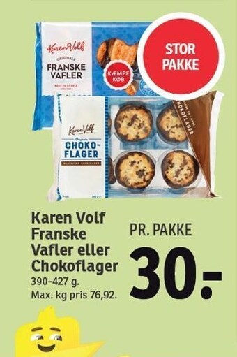 SPAR Karen volf franske vafler eller chokoflager tilbud