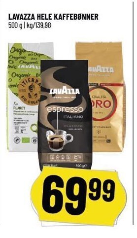 Løvbjerg Lavazza hele kaffebønner tilbud