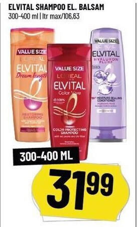 Løvbjerg Elvital shampoo el. balsam tilbud