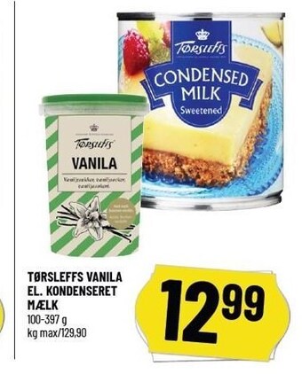 Tørsleffs vanila el. kondenseret mælk