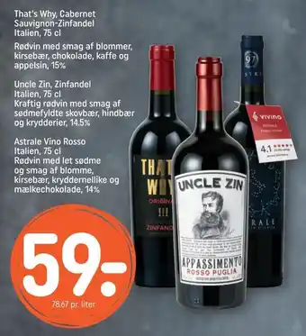 REMA 1000 That's why, cabernet sauvignon-zinfandel tilbud